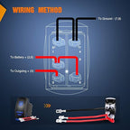 Nilight 90002B Interior Light Rocker Switch LED Light Bar 5Pin Laser On/Off LED Light 20A/12V 10A/24V Switch Jumper Wires Set for Jeep Boat Trucks