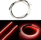 MEUS RACING RC LED Strip Colored Light Strip Flexible Cuttable for TRX4M SCX24 1/24 1/18 RC Crawlers Upgrade(Red)