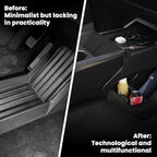 Cyber Truck Center Console Organizer 2023–2026, Double-Layer Lower Tray Storage Box System, Custom Fit Interior Cyber Truck Accessories