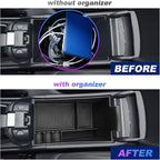 SXCY for 2023-2025 2026 2027 HRV HR-V Center Console Organizer Tray for 2023-2026 2027 Honda HRV HR-V Accessories Armrest Console Tray Storage Box 2023-2026 2027 HRV HR-V Console Organizer Black