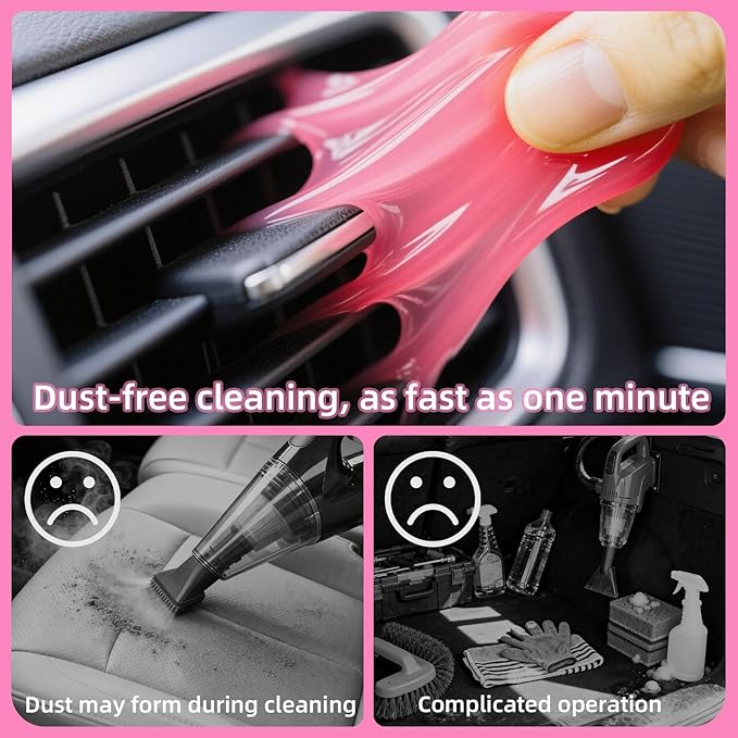 ColorCoral Car Cleaning Gel Reusable Car Clean Putty 4Pack - Universal Car Interior Cleaner Slime for Keyboard Cleaner,Cute Car Cleaning Accessories, 4 Fragrances,Dust Remover Gifts for Men & Women