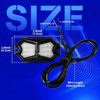 Led Rock Lights White 6 Pods 18LEDs 210 Degree Wide Angle IP68 Waterproof Aluminum Housing Underglow Underbody Lights 12v 24V for Truck UTV ATV Camper (6 Pods)