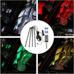 MAGICLULU LED Car Interior Light Strip Kit 72 LED Remote Control Ambient Lighting for Cars Adjustable Color Easy to Install Decorative Trim Lights
