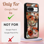 for Google Pixel 8A Case 6.1 Inch - Compatible with MagSafe Women Girls Cute Magnetic Protective Cover Girly Mushroom Flower Heavy Duty Shockproof Design for Google Pixel 8A Phone Cases