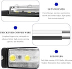 Sun Walker 8 PCS LED Rock Strip Lights, 3.77 Inch Waterproof 6 LED Car Side Marker Clearance Lamps, Wheel Fender Well Lighting Kits Exterior Underglows for Car Truck Trailer (White)