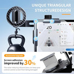 MagSafe Tesla Phone Mount for Model 3/Y/S/X/Cybertruck - Magnetic Car Phone Holder with N52 Magnet 360° Rotatable Alloy Stand Silicone Pad Screen Safe & Universal Fit Sky Grey