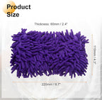 HARFINGTON 2pcs Car Wash Sponge 8.7" x 4.3" Chenille Microfiber Mitt Scratch-Free Absorbent Scour Scrubber Cleaning Sponge for Washing Detailing on Cars, Trucks, SUV, Boats, RVs, Purple