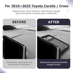 LUWU Dashboard Storage Tray Compatible with 2019-2024 2025 Toyota Corolla / 2022 2023 2024 Corolla Cross Center Console Display Box Hidden Tray Behind Screen 2024 2025 Corolla Accessories