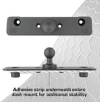 Bulletpoint Dash Mount Cell Phone Holder Compatible with 2013-2018 RAM Truck & 2019+ RAM 1500 Classic 20mm Ball Mount - Compatible with iPhone and Android Smartphones (Single Ball with Phone Holder)