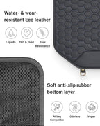 Owleys Set Seat Back Organizer & Car Seat Protector Hexy Waterproof & Non-Slip Protector for Child Car Cushion for Leather and Fabric Seats (Black 2pcs)