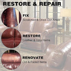 Leather Recoloring Balm, 12oz Large Size Leather Dye, Color Restorer, Scratch Repair, Furniture & Couch Restorer Kit, Repair Kit for Furniture(Maroon)