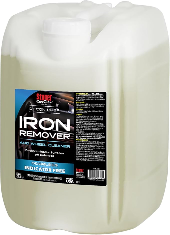 Stoner Car Care 92102 Iron Remover & Wheel Cleaner – Odorless Iron Fallout & Brake Dust Remover for Paint, Wheels & Glass – pH Balanced Rust Decontaminant – 5 Gallon