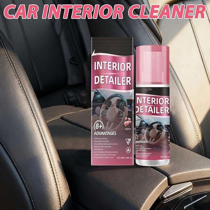 Polishing Cleaner Car Interior, 2026 Upgrade Car Interior Cleaner Spray, All Purpose Car Interior Detailer Cleaner for Dashboards, Seats, Leather, Plastic-1PC