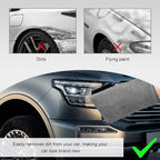 2 PCS Clay Mitt, Scratch-Free Microfiber Clay Bar Alternative Mitt Car Detailing Glove, Car Cleaning & Polishing Tool Clay Eraser Mitt for Paint Glass Wheels, Car Accessories (Gray)