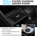Wireless Car Charger for Volkswagen Tiguan (2017 2018 2019 2020 2021 2022 2023) All Models Accessory with 15w Wireless Fast Charging, Gift for Family