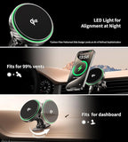 for Magsafe Car Mount Charger 2026 New [Qi2 Certified-15W], 360° Rotatation [Dash & Vent] Wireless Car Charger, for iPhone 17 16 15 14 13 12 Series, for Magnetic iPhone Car Accessories, Black
