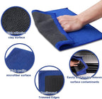 Clay Towel 2 Pack Auto Detailing 12"x12" Chamois for Car Fine Grade Microfiber Clay Bar Alternative
