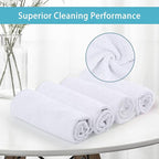 HOMEXCEL White Cleaning Rags 5 Pack, Highly Absorbent Microfiber Cleaning Cloth for Kitchen, Lint Free, Scratch-Free, Reusable Microfiber Towels for House, Window and Glass, Cars, 11.5 X11.5 inch