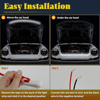 DIBMS 71-inch High-Brightness Car Hood Gap LED Light Strip - Daytime Running Lights Universal Auto Exterior Decor Accessories (Yellow)
