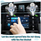 Tallew Car Air Freshener Cute Dog Car Vent Clip Diffuser with Rotating Propeller Outlet Vent 2.5" x 2.4" x 2.1" Easy to Install Included 2 Scents Aroma Tablets Aromatherapy Ornament Auto Accessories