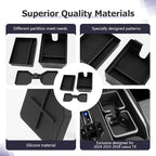 LUWU 2025 2026 Lexus TX Accessories Compatible with 2024-2026 Lexus TX350/TX500/TX550 Center Console Organizer Armrest Console Organizer & Front Center Console Cup Holder Mat 3PCS
