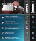 JIMBO'S TOUGH AS SHELL CERAMIC SPRAY – Super Slick, Streak-Free Protection for Paint, Glass, Trim & More | Easy-to-Use Hybrid Ceramic Coating with UV Protection | 16oz