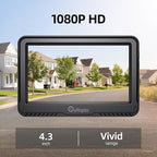 eRapta Backup Camera 4.3''HD 1080P Front Rear View Monitor kit IP69 Waterproof Night Vision DIY Grid Lines for Car Trucks RVs Tractors Bus Semi-Trailers Pickup A43