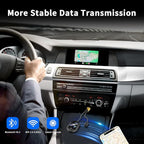 Wireless Android Auto & CarPlay Adapter, Plug and Play, No Lag, USB Type-A & C Support with Charging Port, Mini 3 in 1 Wireless Adapter Compatible with Cars with Wired CarPlay/Android Auto