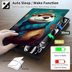for Kindle 10th Generation Case 2019 Released 6",PU Leather Cute Slim Folio Adjustable Stand Smart Cover with Auto Wake/Sleep Case for 6 Inch Kindle 10th Gen 2019,Cute Otter Green