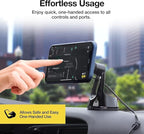 Scosche MPQ5WD MagicMount Pro Charge5 15W MagSafe Wireless Charging Dashboard/Windshield Phone Mount for Car, Magnetic Phone Holder Compatible with iPhone 12/13/14/15/16/Pro/Pro Max, Galaxy, and More