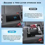 2025-2026 Tiguan Center Console Organizer for 2025 2026 VW Tiguan Armrest Insert Tray+Center Console Tray+TPE Console Cup Holder Middle Console Armrest Storage Box 2026 Tiguan Accessories