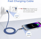 Basesailor USB C to Lightning Charger Cable 6.6ft with USB A Adapter,iOS Type C Power Delivery PD Fast Charging Cord for iPhone 11 12 13 14 Mini Pro Max,SE,iPad 8th 9th Generation