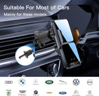 Wireless Car Charger,15W Fast Charging Auto-Clamping Car Charger Phone Mount Air Vent Cell Phone Holder,Fit for iPhone Android and All Smartphones