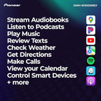 Pioneer DMH-W3000NEX 6.8" Double Din Multimedia Digital Media Receiver, Wireless Apple CarPlay and Android Auto, Bluetooth, Backup Camera Compatible, Touchscreen, One Touch Navigation
