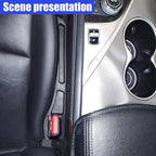 2PCS Car Seat Gap Filler Organizer, Car Center Console Side Plug with Storage Slot Prevent Falling, Multifunctional Vehicle Interior Phone Holder Accessories for Cars, Trucks, SUVs (Black)