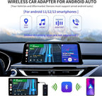 AACPLAY Wireless Android Auto Car Adapter Converts Wired Android Auto to Wireless, Android Auto Dongle Wireless for AA Smarphone, USB Type-A or Type-C Plug-in