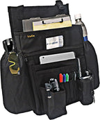 ECWKVN Car Front Seat Organizer - Car File Organizer, Passenger Seat Storage Bag Law Enforcement - Vehicle Storage with Dedicated Laptop Tablet Holder Cup Holder, Black