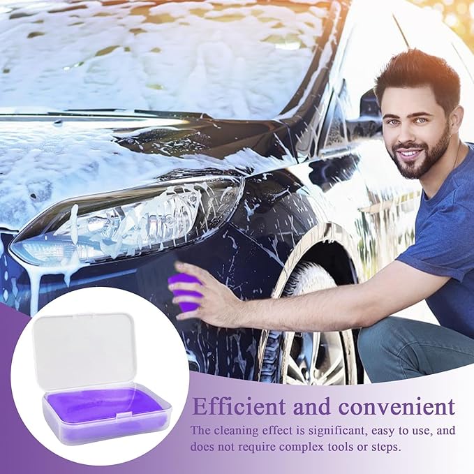 Car Clay Bar - purrple Auto Detailing Magic Clay Bars | Auto Clean Wash Bars | Car Wash Mud | Auto Glass Cleaner | Car Detailing Clay | Car Interior Detailing Kits for Cleaning Cars