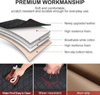 BEITK 1 Pack Leather Front Car Seat Cover Bottom Car Seat, Anti-Slip and Full Wrap Driver Car Seat Protectors, Luxury Waterproof Bottom Auto Seat Cushion Pad Mat for Most Vehicles(Black)