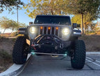 iJDMTOY 3pc Set Pre-Runner Style 12-SMD Amber Yellow LED Grille Clearance Light Kit Compatible with Jeep Wrangler JL or Gladiator JT