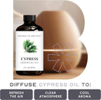 Brooklyn Botany Cypress Essential Oil - 100% Pure and Natural - Premium Grade Oil with Dropper - for Aromatherapy and Diffuser - 1 Fl Oz