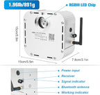CHINLY 32w Twinkle 800pcs 0.03in 13.1ft Bluetooth RGBW LED Fiber Optic Star Ceiling Light,APP/Remote Music Mode Headliner Light Kit+Adapter+Cigarette Lighter+10 Crystals,for Headliner/Home Theater