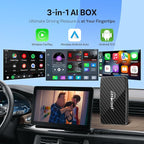 OTTOCAST Play2Video Pro- Wireless CarPlay Android Auto Adapter Built-in 4 Video Apps, Magic CarPlay Car Video AI Box Support Netflix, YouTube, IPTV, Prime Video, Spotify for Wired CarPlay Cars