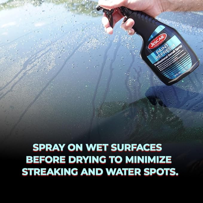 Jescar Paint Refresh Detail Spray - 128oz - Quick Detailer, Spray On Wipe Off, Dust and Fingerprint Remover, High-Gloss Finish, Streak-Free Formula, Instant Shine