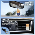 Car Air Freshener Hanging, 3 Pcs Cotton Fresh, Fresh Linen, Cardamom & Cedar, Car Scent Air Fresheners Diffuser for Car, 45+ days Long Lasting Fragrance, 0.27 FL OZ/8ML