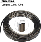 ACROPIX 3mm 0.12" 2.5m 8.20ft Universal Skirt Side Glow Optic Fiber Cable Car Light Decoration Black - Pack of 1
