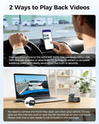 AZDOME 4K Dash Cam Front, Voice Control Dash Camera for Cars, WiFi 6 Mini Dashcam with APP Live Chat Support, Car Camera, Loop Recording, G-Sensor, 24H Parking Mode, Support 256GB Max Easy to Install