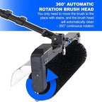 Solar Panel Cleaning Tools - Electric Cleaning Machine with Telescopic Pole for Efficient Solar Photovoltaic Panel Maintenance in Office Buildings & Gardens,7.5m/25ft