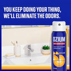 Ozium Air Sanitizer Spray - Room Odor Eliminator for Home, Car, and Office - Citrus Air Cleaner - 3.5 oz - 2 Pack