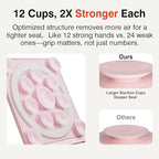 SEMBO Silicone Suction Phone Case Adhesive Sticky Grip Stand with Mag-Back for MagSafe Car/Wall Mounts, Strong Magnetic Holder for Fridge, Gym Equipment, Shower, Hands-Free Selfie (Pink, Adhesive)